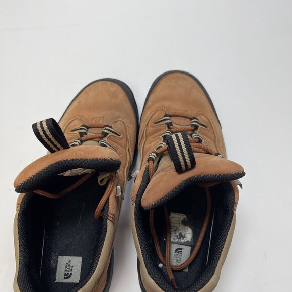 Y2K North Face Hiking Boots Nubuck Brown Leather Shoes Lace Low Women's Sz 9 - Picture 10 of 13